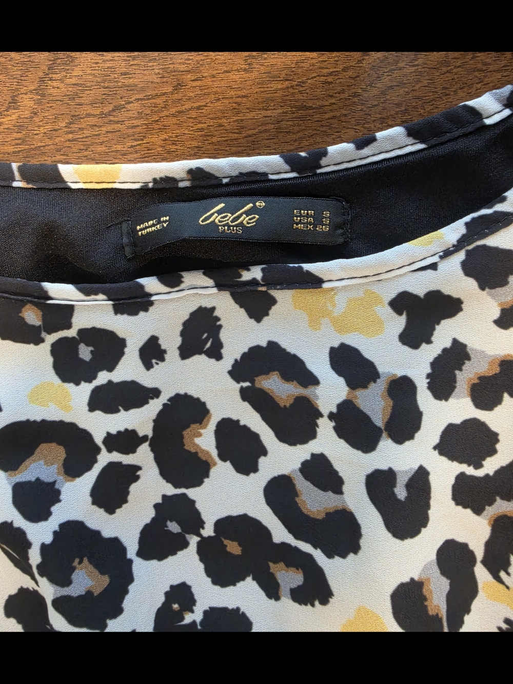 bebe Plus Yellow, Black & White Leopard Print Pleated Sundress - Picture 2 of 5
